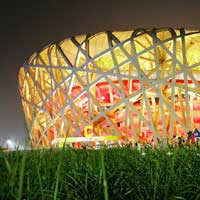 Beijing Olympics Beijing Stadium Bird's
