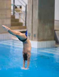 Louganis Diver Head Springboard Olympics